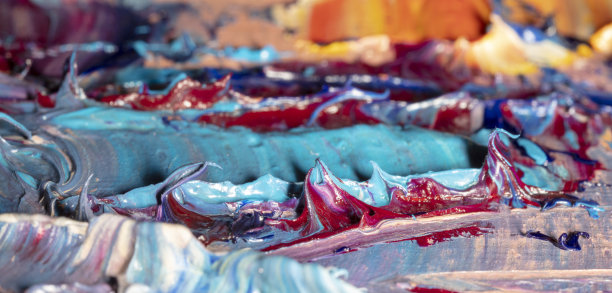 油画的纹理，画中的颜料污渍图片下载