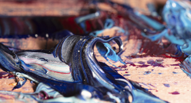 油画的纹理，画中的颜料污渍图片下载