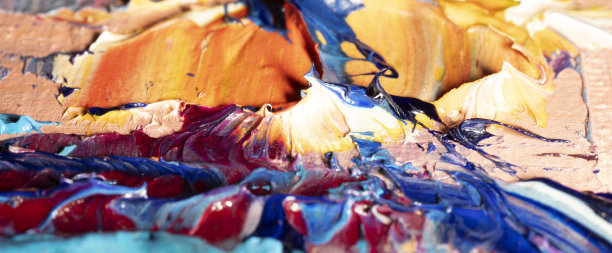 油画的纹理，画中的颜料污渍图片下载