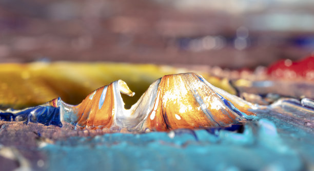 油画的纹理，画中的颜料污渍图片下载