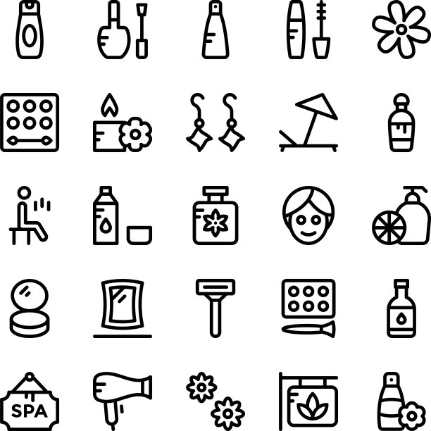 美容和水疗的图标3图片下载