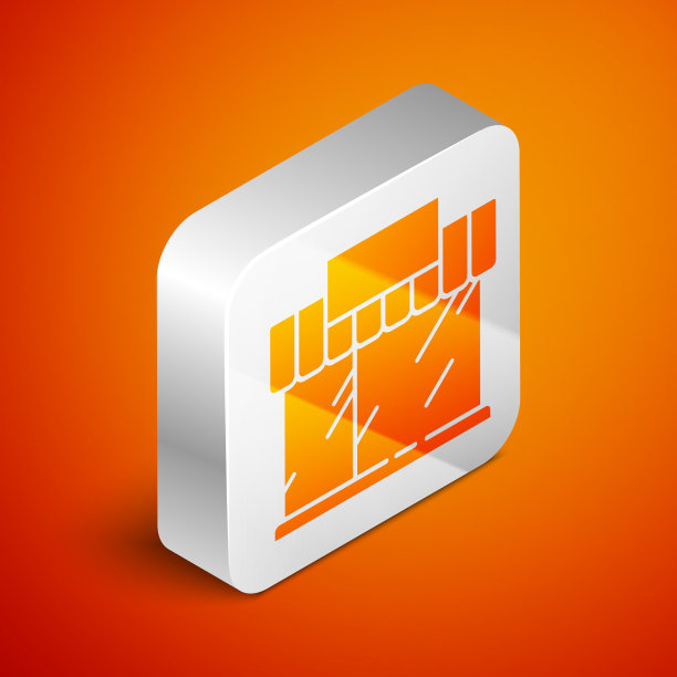 等距购物大楼或市场商店图标图片下载