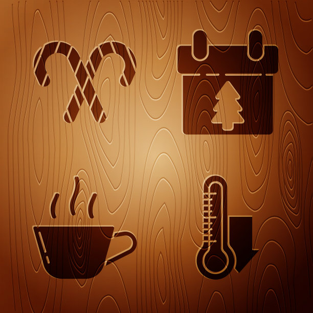 设置气象温度计测量圣诞节图片下载