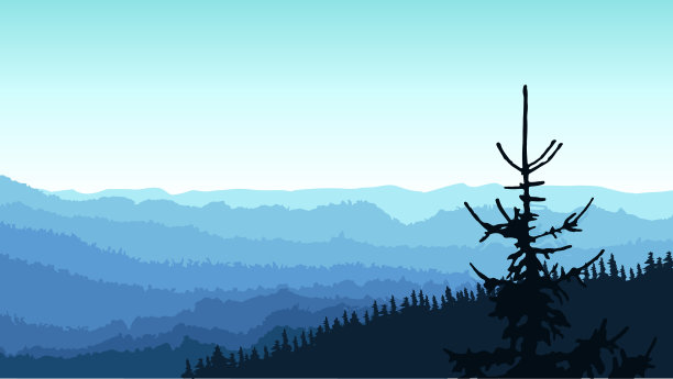 山的全景。图片下载