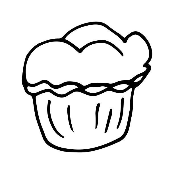 手绘矢量南瓜或苹果松饼，派，蛋糕秋天贺卡，海报，食谱，烹饪设计。孤立在白色背景上。可爱的彩色夏季插图。图片下载