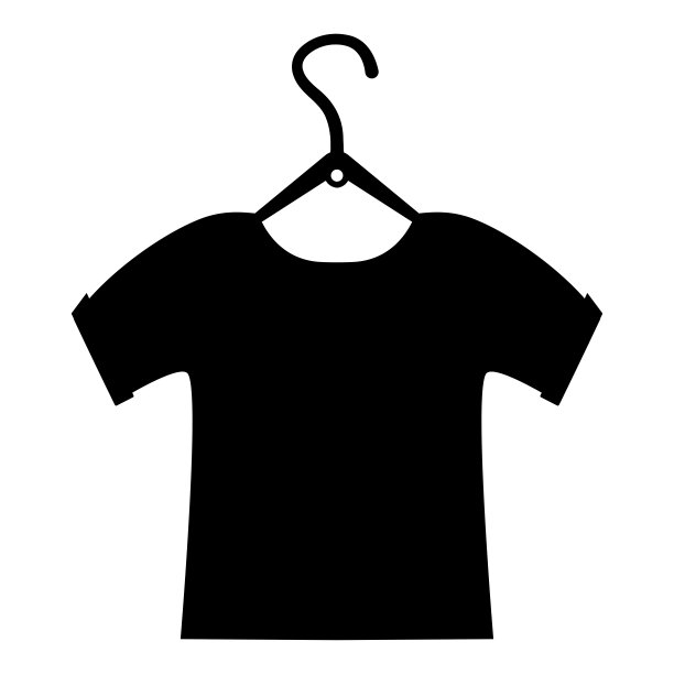 有衣架图标的t恤。衣服图标。了平的标志图片下载