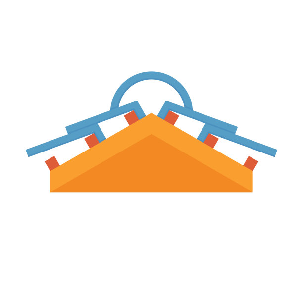 屋顶结构矢量图标设计。图片下载