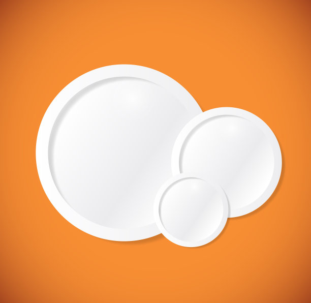 白色文字圆圈插图设计图片下载