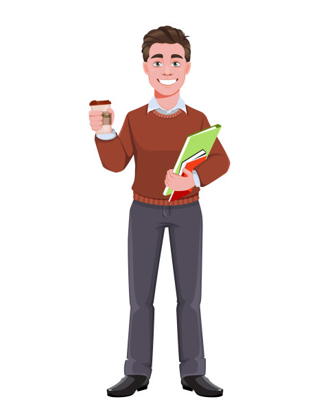 成功的商人。经理角色设计图片下载