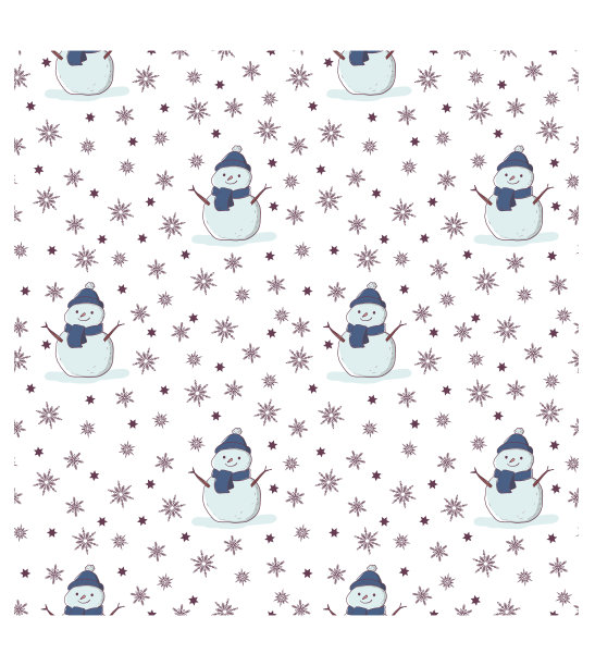矢量无缝模式卡哇伊手绘冬季插图。图片下载