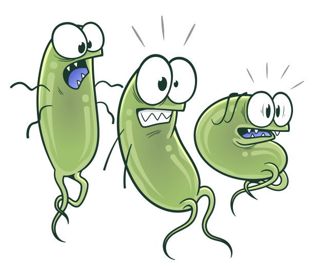 害怕卡通细菌图片下载