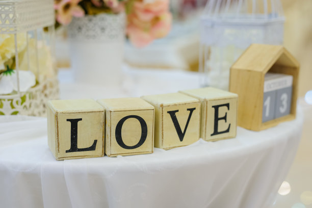 婚礼装饰立方体爱图片下载