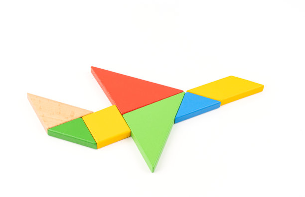 七巧板的飞机图片下载