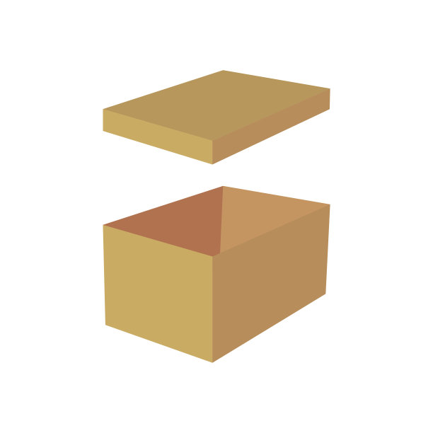 打开礼品盒。米色扁盒。米色扁盒包装设计。图形元素向量。股票的形象。EPS10。图片下载