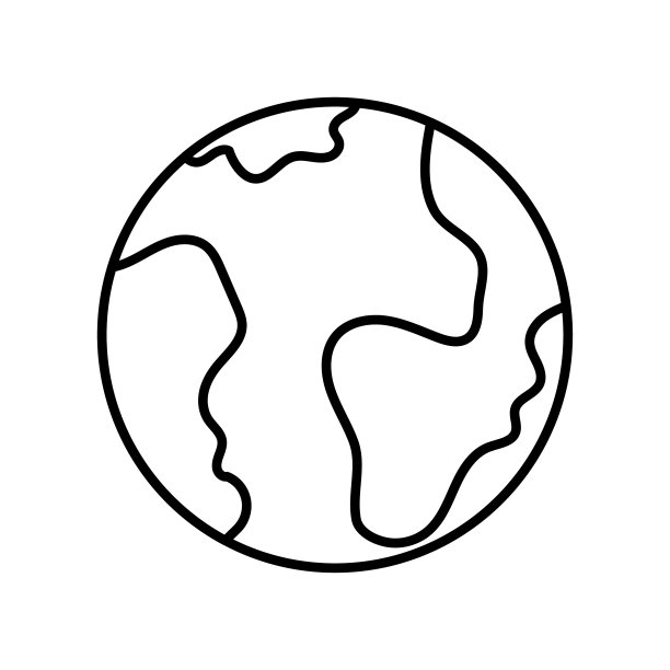 孤立的地球图标图片下载