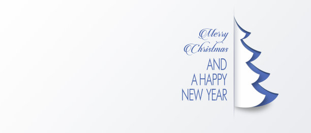 冬季背景设计理念与圣诞树图片下载