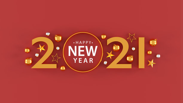 圣诞快乐和新年快乐的背景与节日装饰和拷贝空间。三维演示图片下载