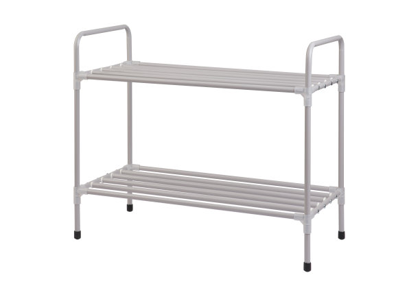 灰色金属架孤立在白色上图片下载