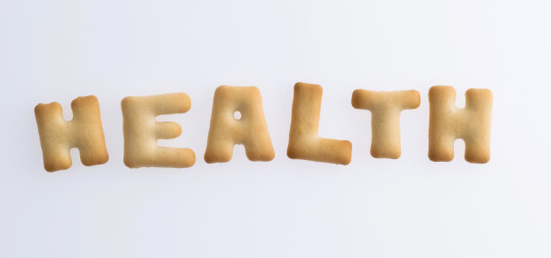 健康字由字母饼干制成图片下载