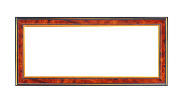 木框架的绘画与金浆。孤立在白色图片下载