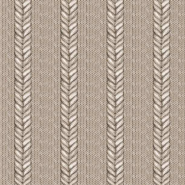 米色灰色针织无缝图案逼真。水彩手漆舒适温暖的编织纹理图片下载
