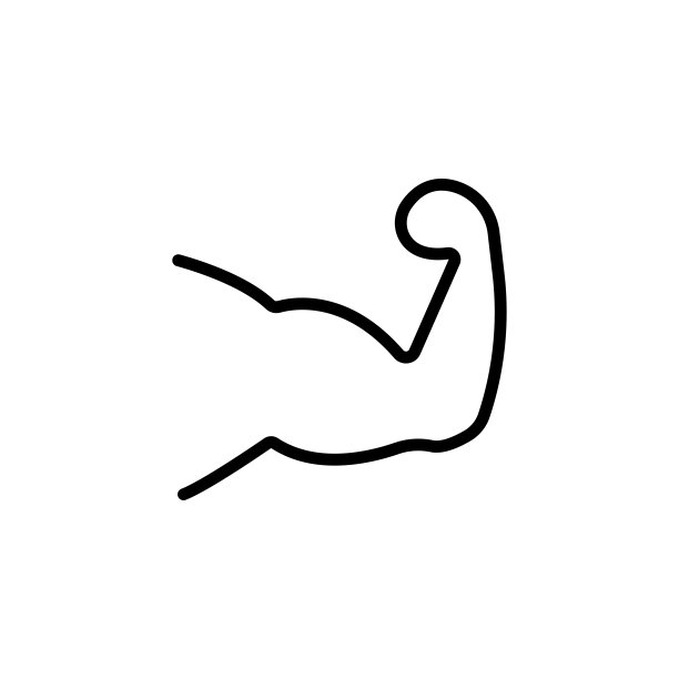 肌肉图标插图孤立矢量符号符号图片下载