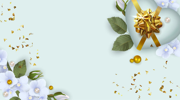 浪漫的旗帜。图片下载