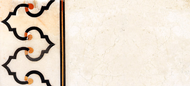 带有古代大理石花卉装饰的横竖条幅图片下载