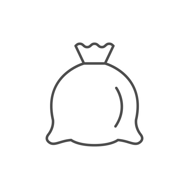 布袋线条轮廓图标图片下载