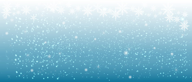 浅蓝色背景上的冬季降雪。寒冬圣诞和新年背景。节日冬季景观。矢量插图。图片下载