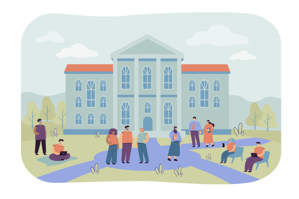 快乐的混血儿赛跑学生走在大学前面图片下载