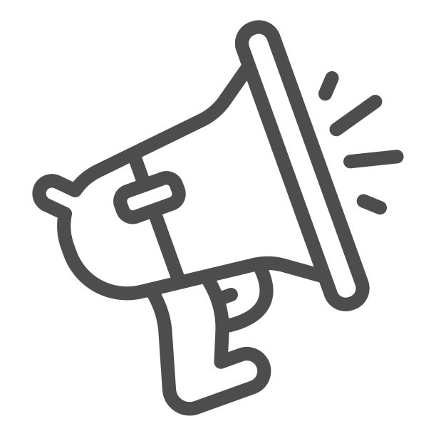 扬声器线图标，技术概念，扩音器标志的白色背景，扩音器图标在轮廓风格的移动概念和网页设计。矢量图形。图片下载