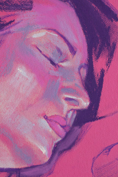 粉彩画，女性肖像画，手工制作图片下载