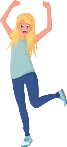 年轻美丽的舞女青少年的动作图片下载