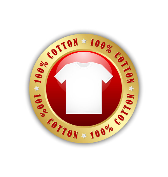 100件棉t恤徽章或图标隔离图片下载