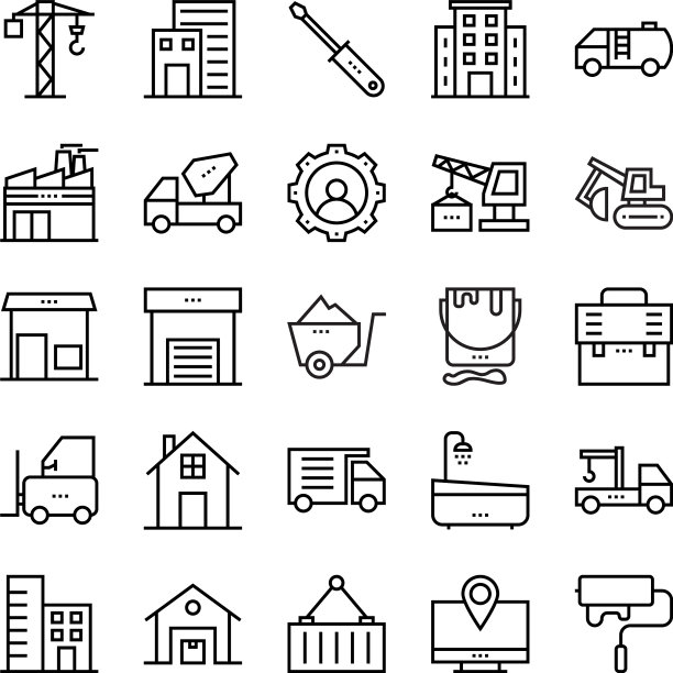 工具和建筑图标4图片下载