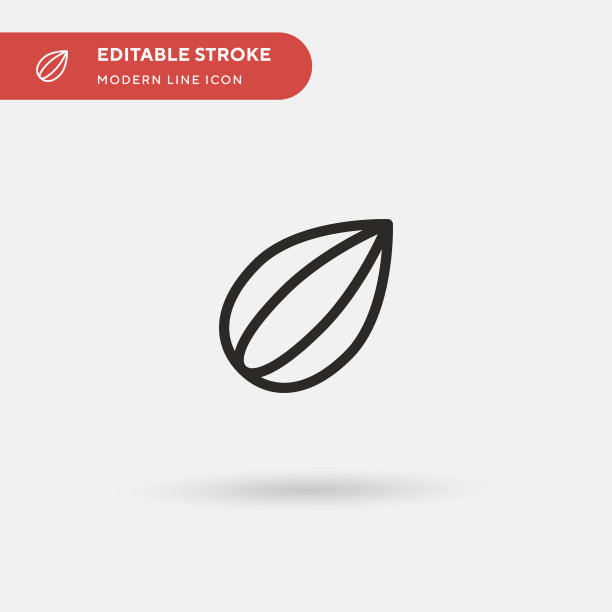 杏仁简单图标符号图片下载