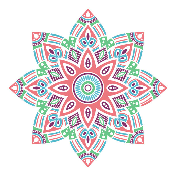 曼荼罗装饰圆形装饰孤立上图片下载