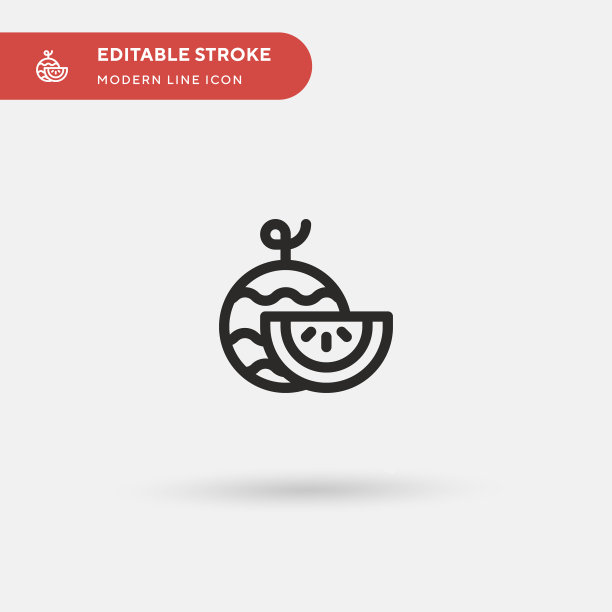 西瓜简单的图标符号图片下载