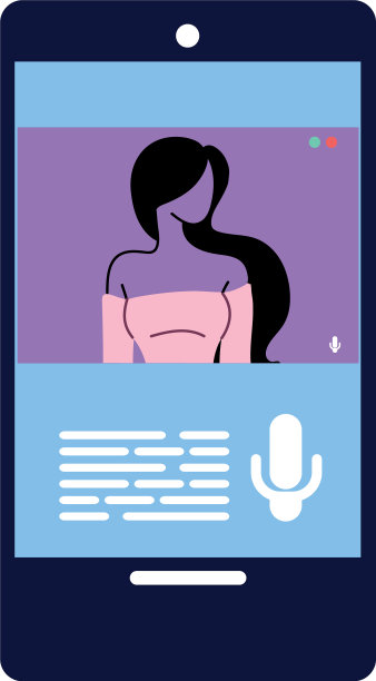 一个女人在用智能手机视频通话图片下载