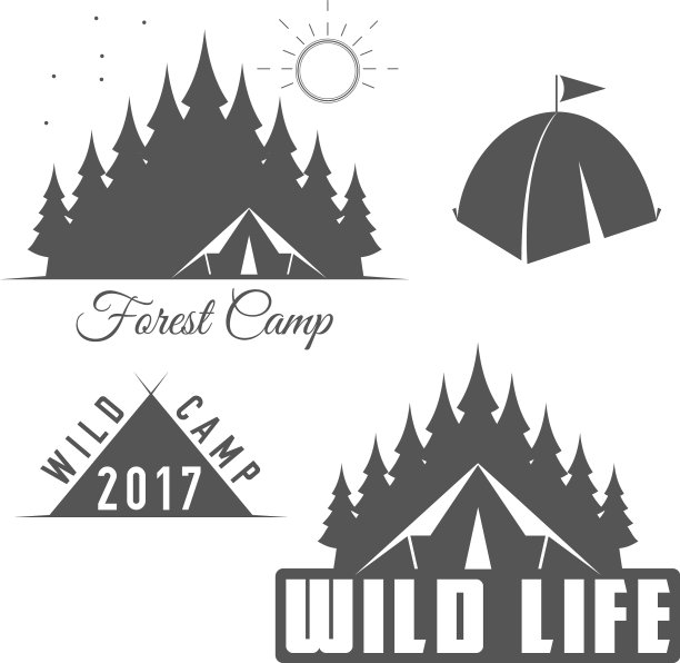 野生动物-森林营-童军俱乐部会徽图片下载