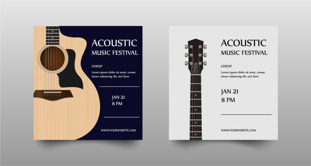 原声音乐节音乐会传单海报图片下载