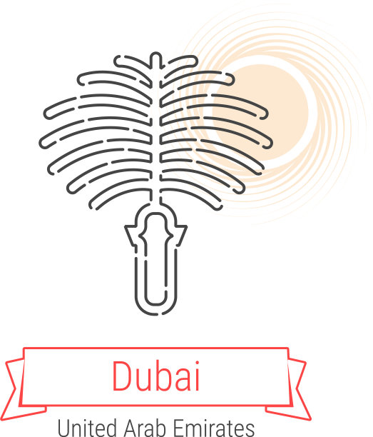 阿联酋迪拜线图标图片下载