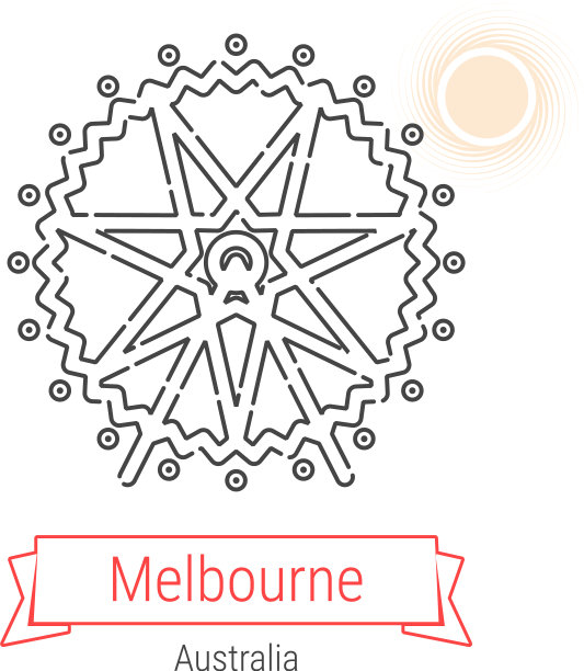 墨尔本澳大利亚线图标图片下载