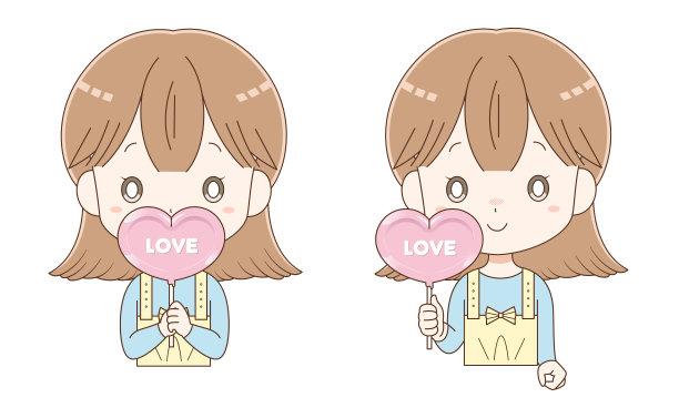 手里拿着红宝石巧克力的女孩图片下载