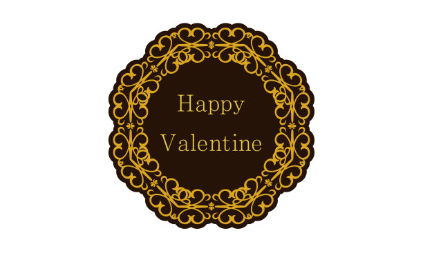 框架材料，豪华典雅的哥特式框架，情人节快乐图片下载