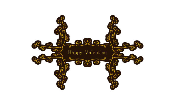 框架材料，豪华典雅的哥特式框架，情人节快乐图片下载