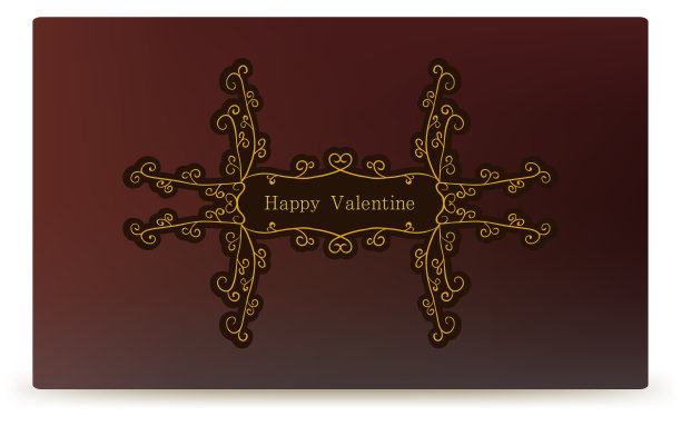 框架材料，豪华典雅的哥特式框架，情人节快乐图片下载