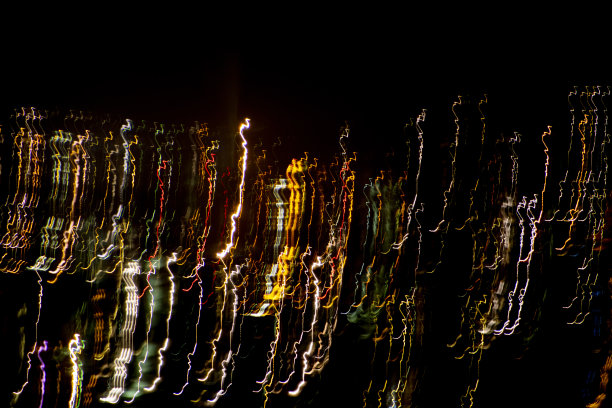 夜晚的抽象运动模糊街灯图片下载