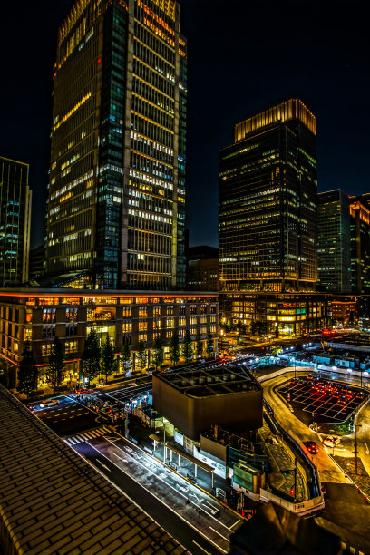 东京灯火通明，夜景图片下载